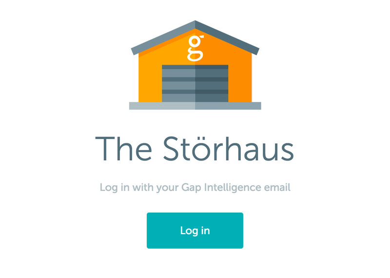 The Storhaus log in page