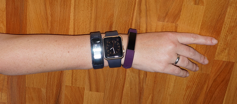 wearing a fitbit and apple watch
